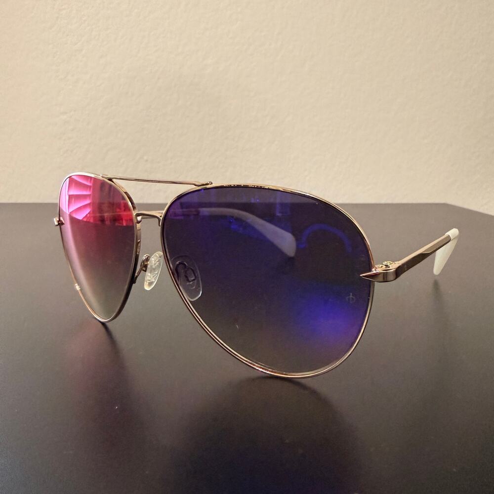 Rag & Bone RNB 1006/S 3YG HI Sunglasses Gold Frame Dark Grey Infrared Lens 63mm